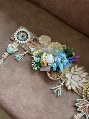 Blue Floral Hamsa Bandhanwar - Diwali
