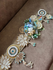 Blue Floral Hamsa Bandhanwar - Diwali