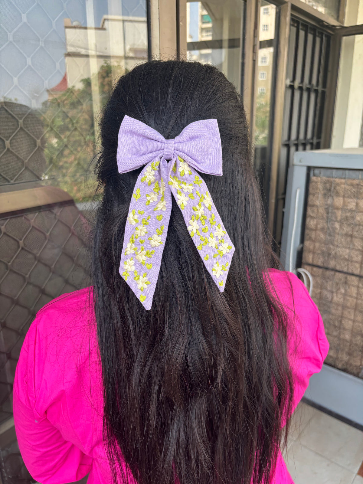 Lavelle 💜-  Embroidered Bow