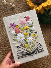 Wildflower Whispers - Hand Embroidered Journal