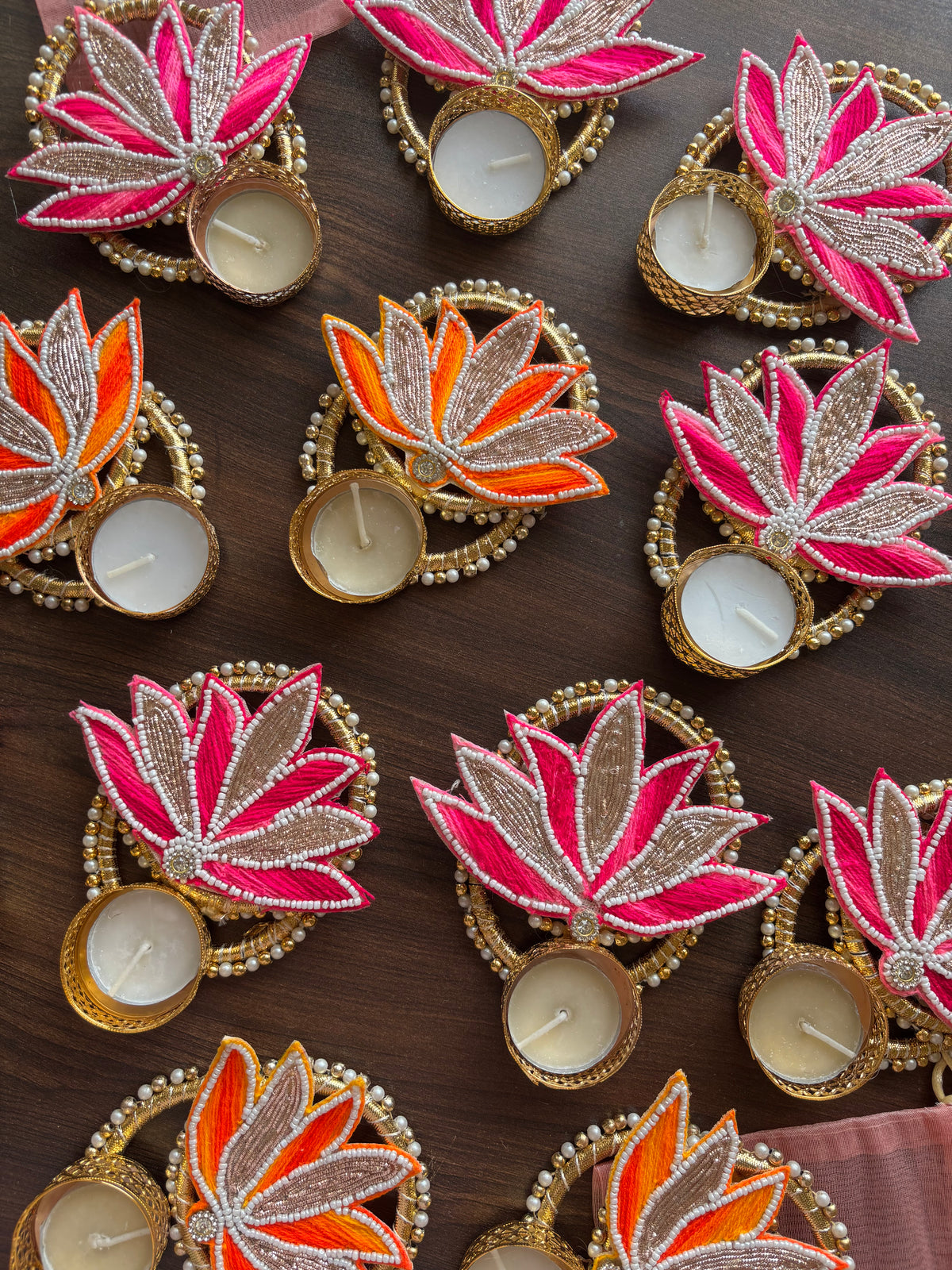 Blooming Glow Diya Holders - Diwali Decoration