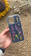 Night Bloom - Embroidered Mobile Cover