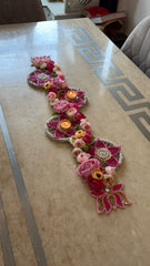 Tara Table Runner with Diya Holder - Diwali Decoration