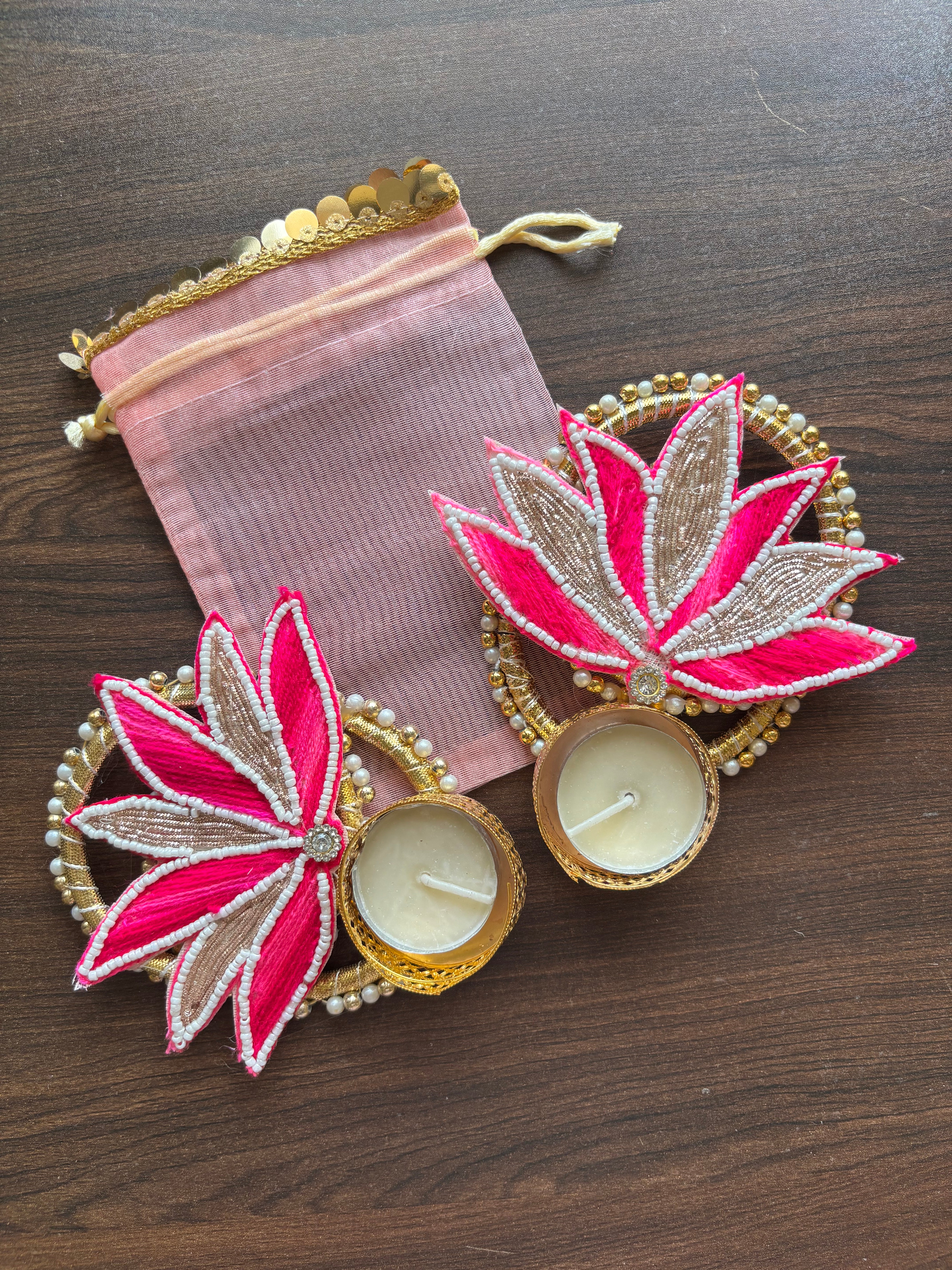 Blooming Glow Diya Holders - Diwali Decoration