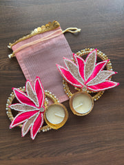 Blooming Glow Diya Holders - Diwali Decoration