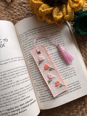 Scattered Tulips - Embroidered Bookmark