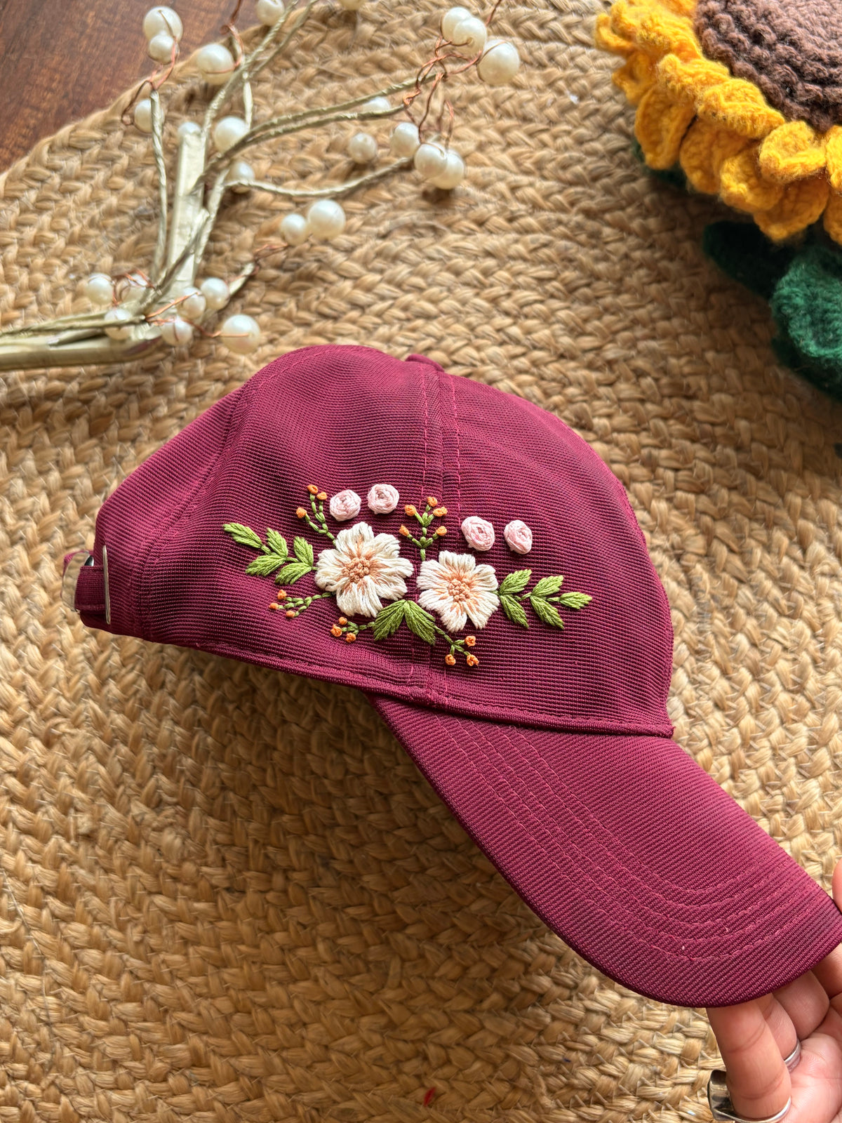 Midnight Daisies - Embroidered Cap