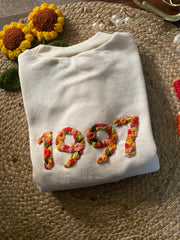 Customized Embroidered Sweatshirt - Birth Year