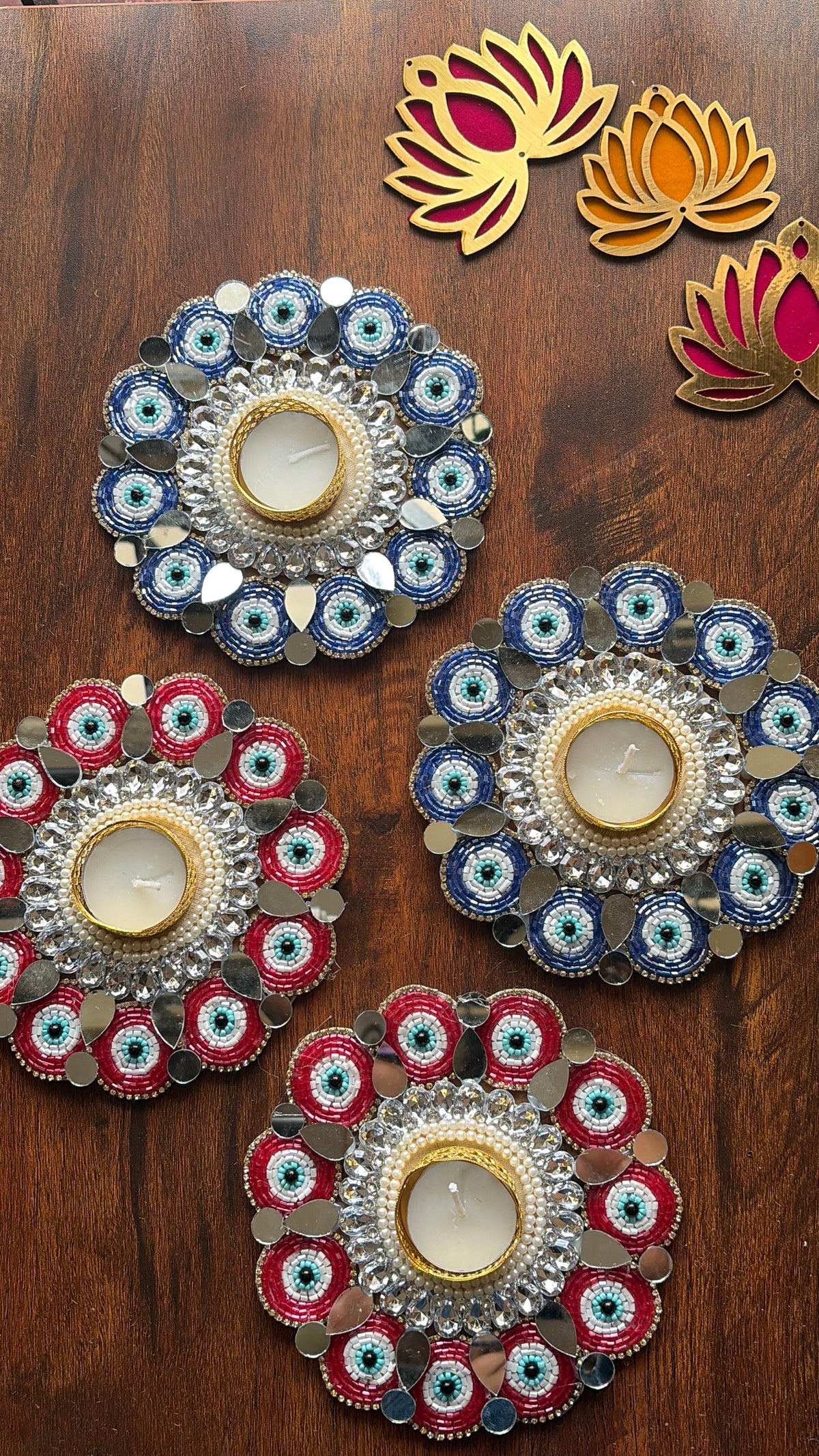 Nazar Glow Diya Holders - Diwali Decoration