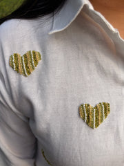 Little Love - Cotton Linen Embroidered Shirt