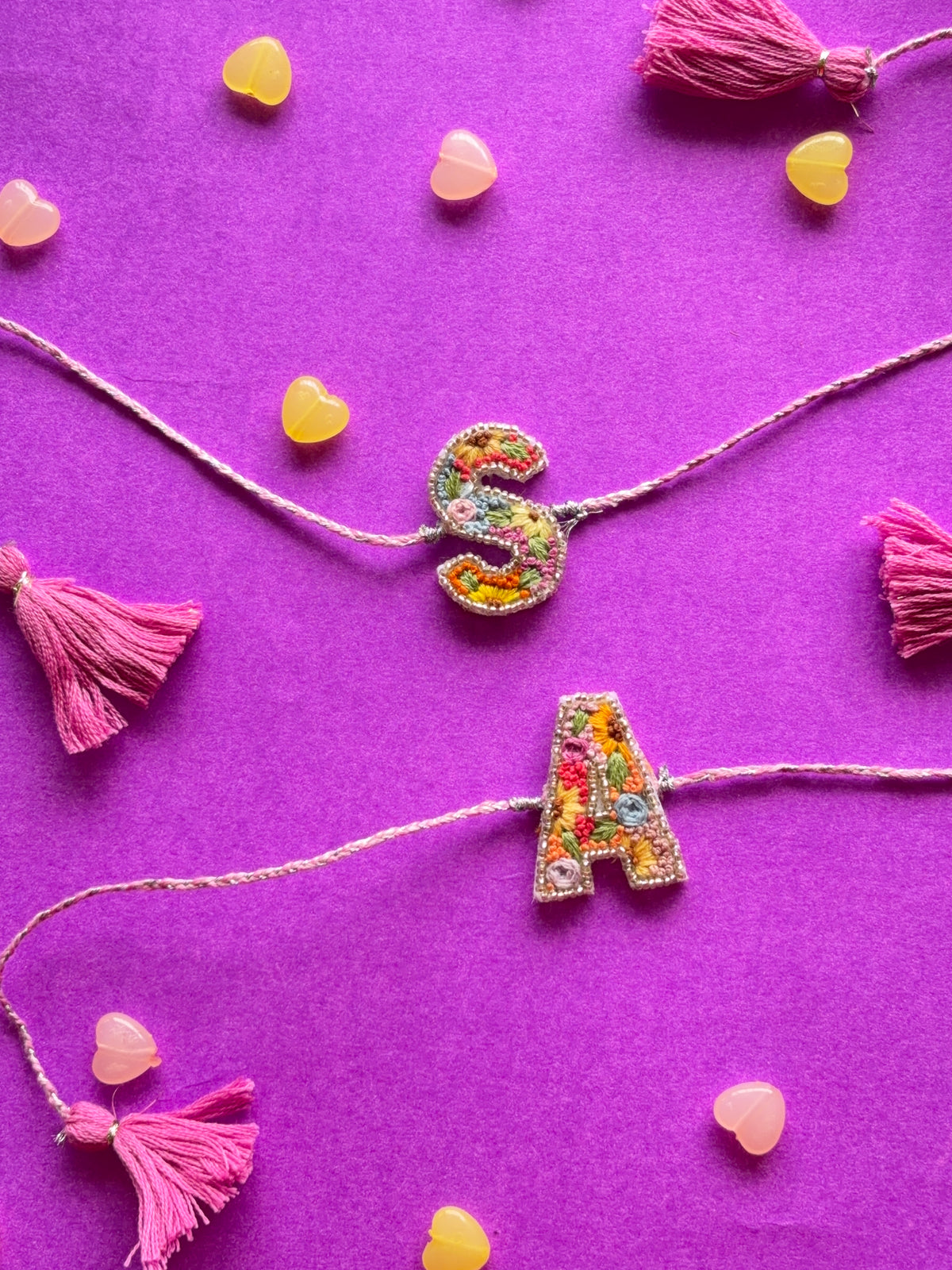 Initial - Hand Embroidered Rakhi