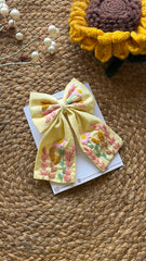Summer Fields-  Embroidered Bow