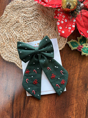 Candy & Bow-  Embroidered Bow