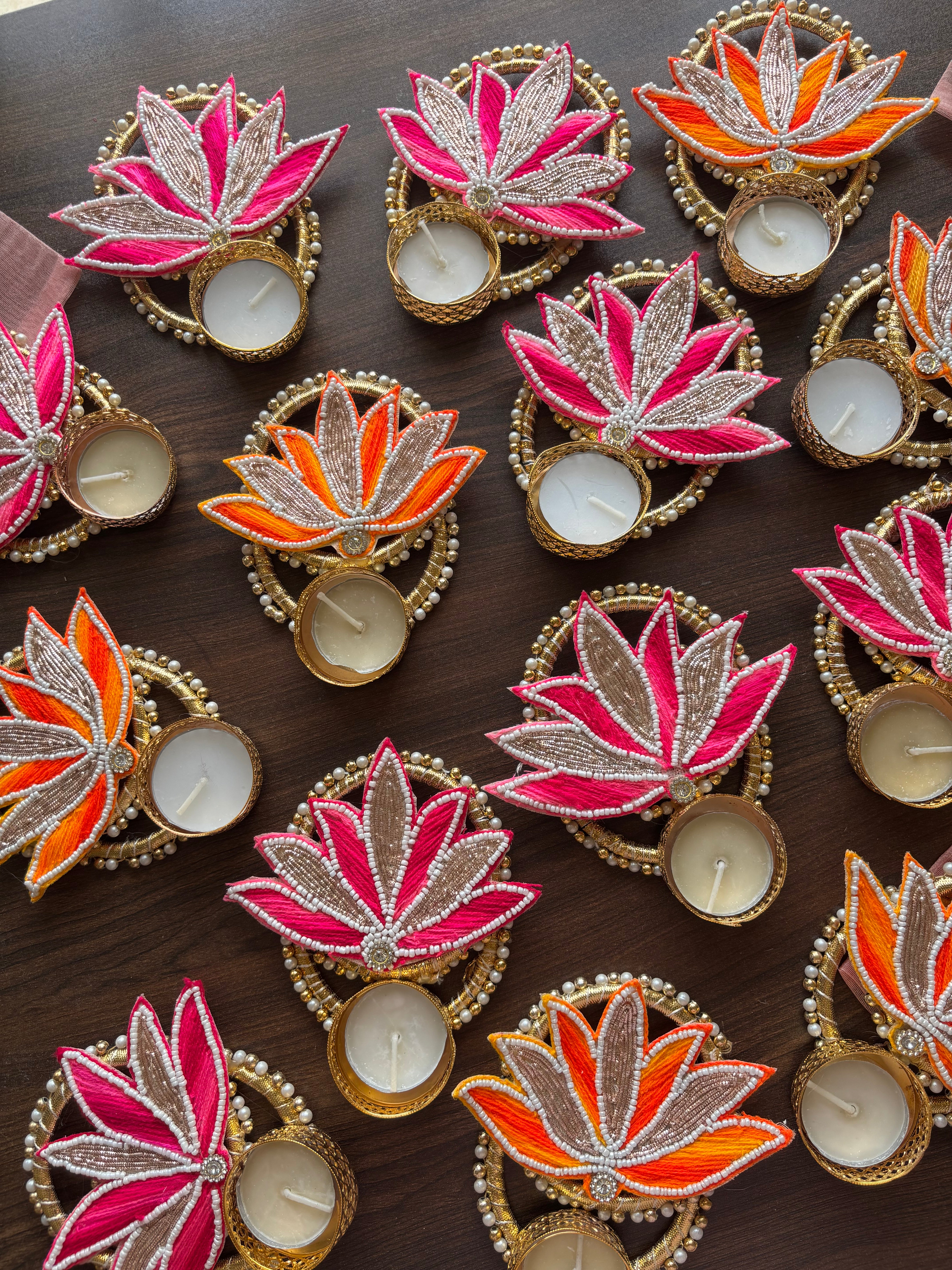Blooming Glow Diya Holders - Diwali Decoration