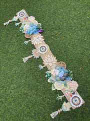 Blue Floral Hamsa Bandhanwar - Diwali
