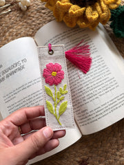 Summer Peony - Embroidered Bookmark