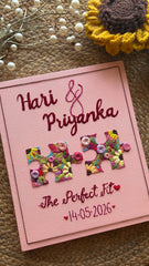 Perfectly Together - Customised Embroidered Plate 10”12 Inches