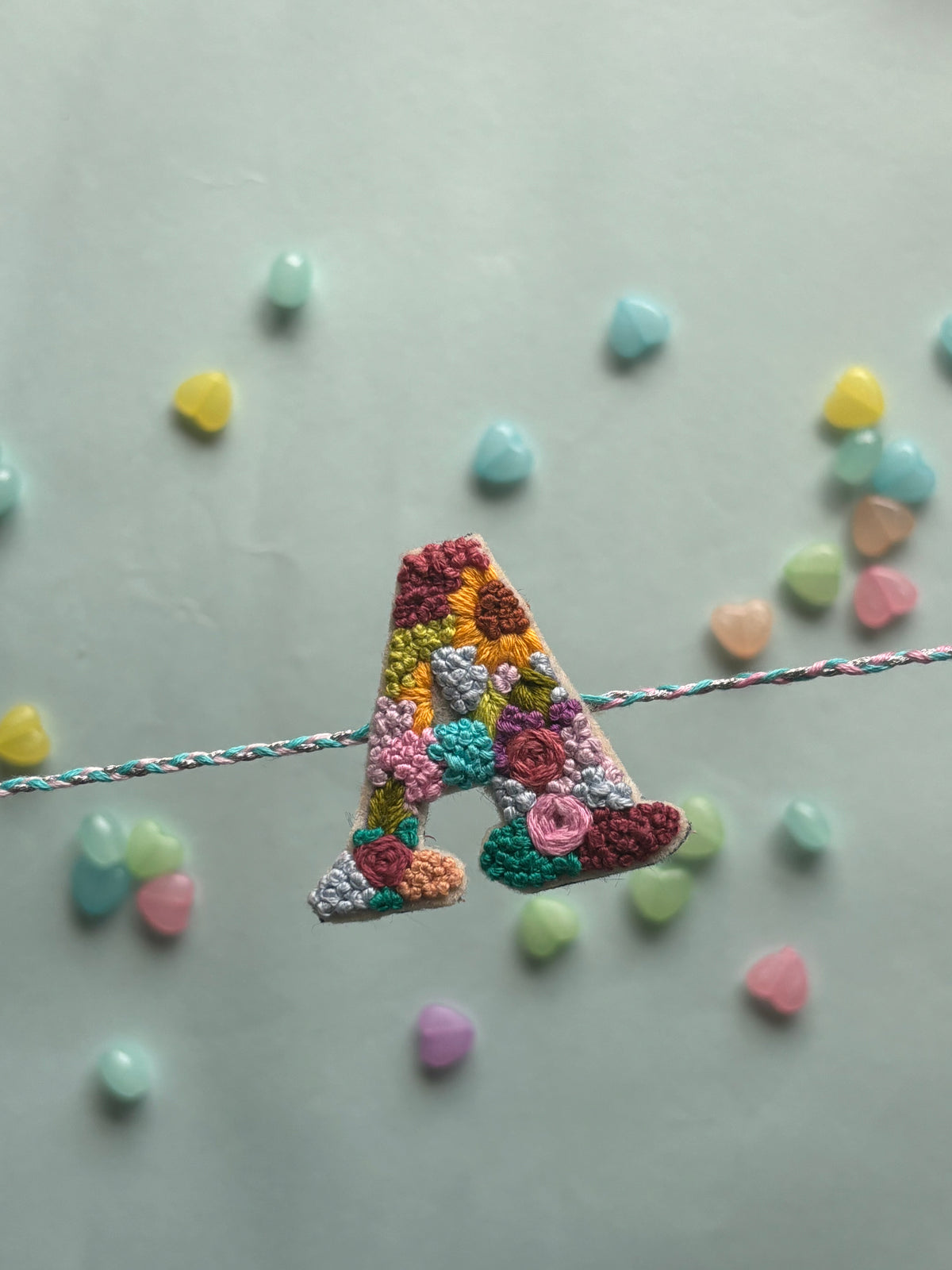 Initial - Hand Embroidered Rakhi
