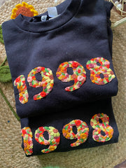 Customized Embroidered Sweatshirt - Birth Year