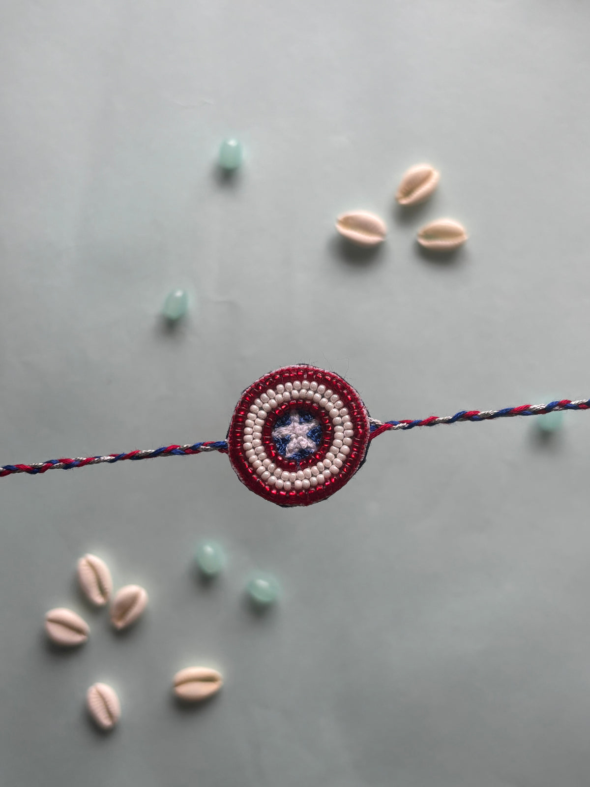 Captain America - Hand Embroidered Rakhi