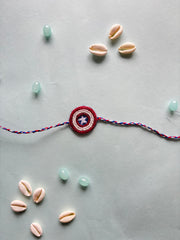 Captain America - Hand Embroidered Rakhi