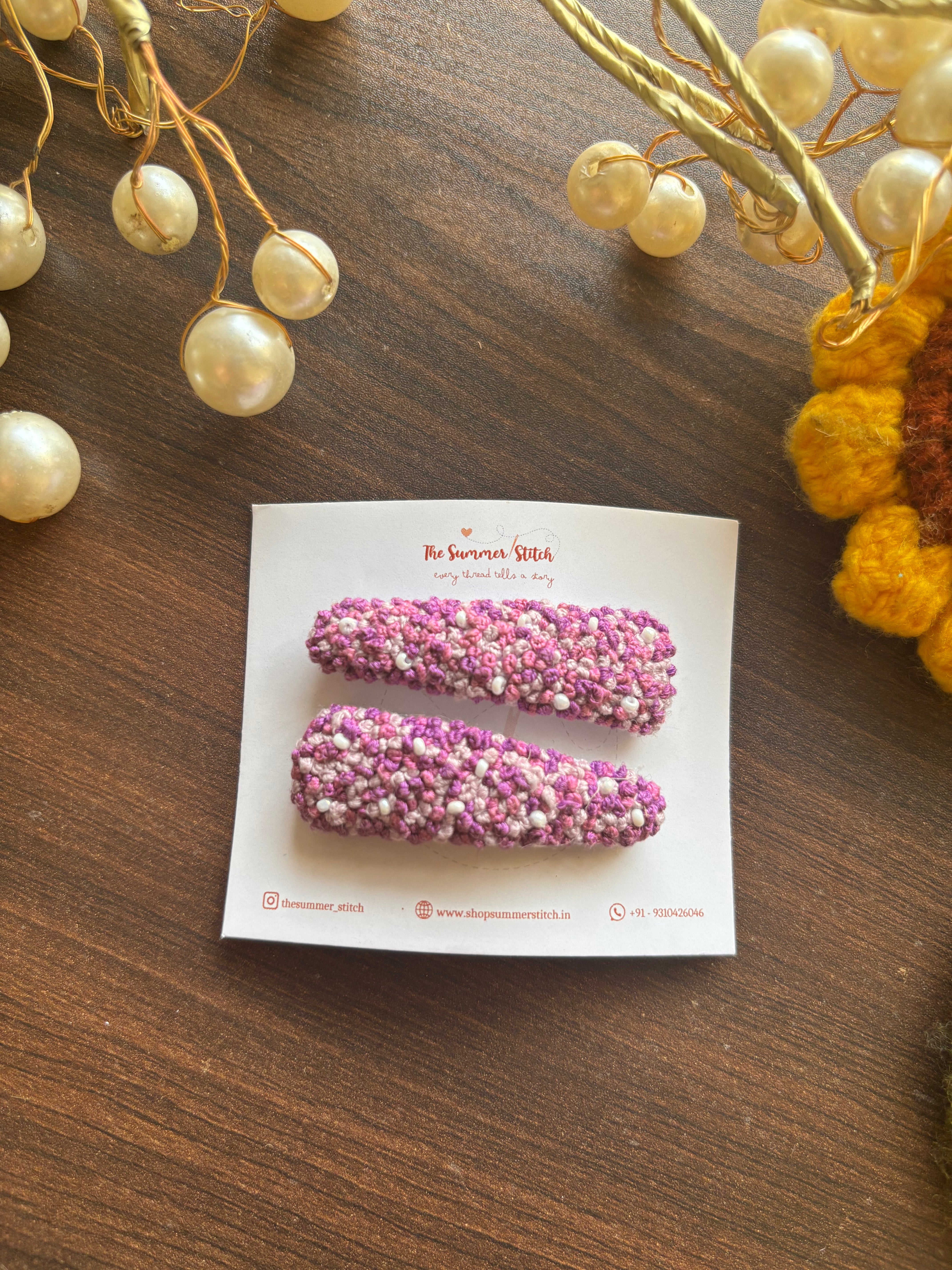 Colorful Dream - Embroidered Hair Pin