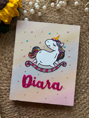 Dancing Unicorn - Name Canvas