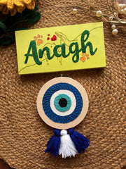 Customized Name Plate with Evil Eye