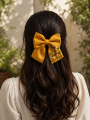 Honey Harvest-  Embroidered Bow