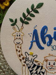 Minimal Jungle Theme - Kids Name Canvas