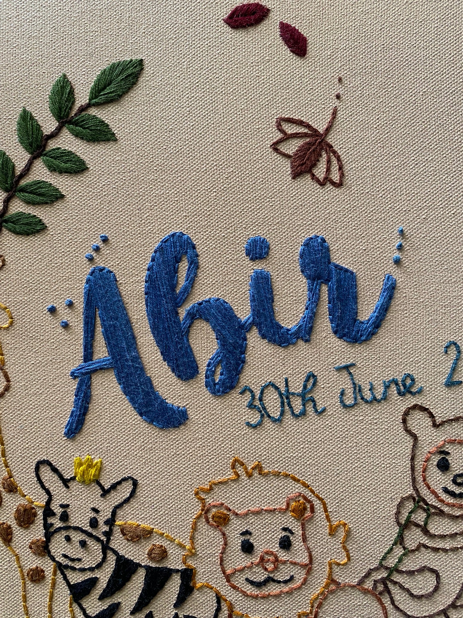 Minimal Jungle Theme - Kids Name Canvas