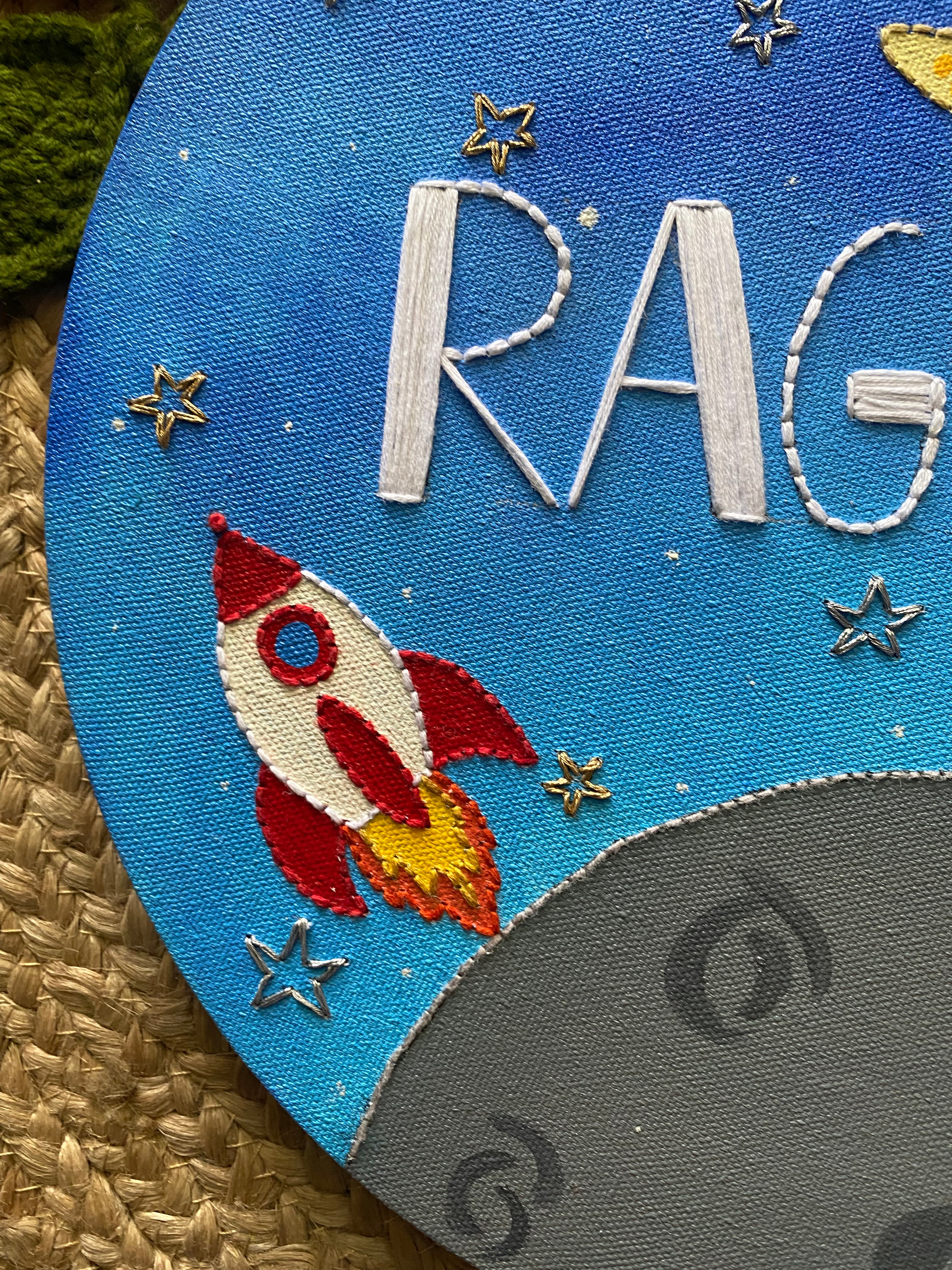 Space Theme Name Canvas