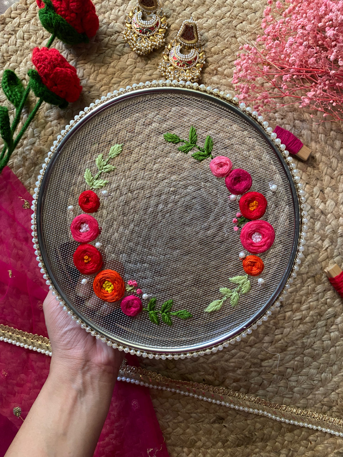 Embroidered Channi - Karwachauth Special