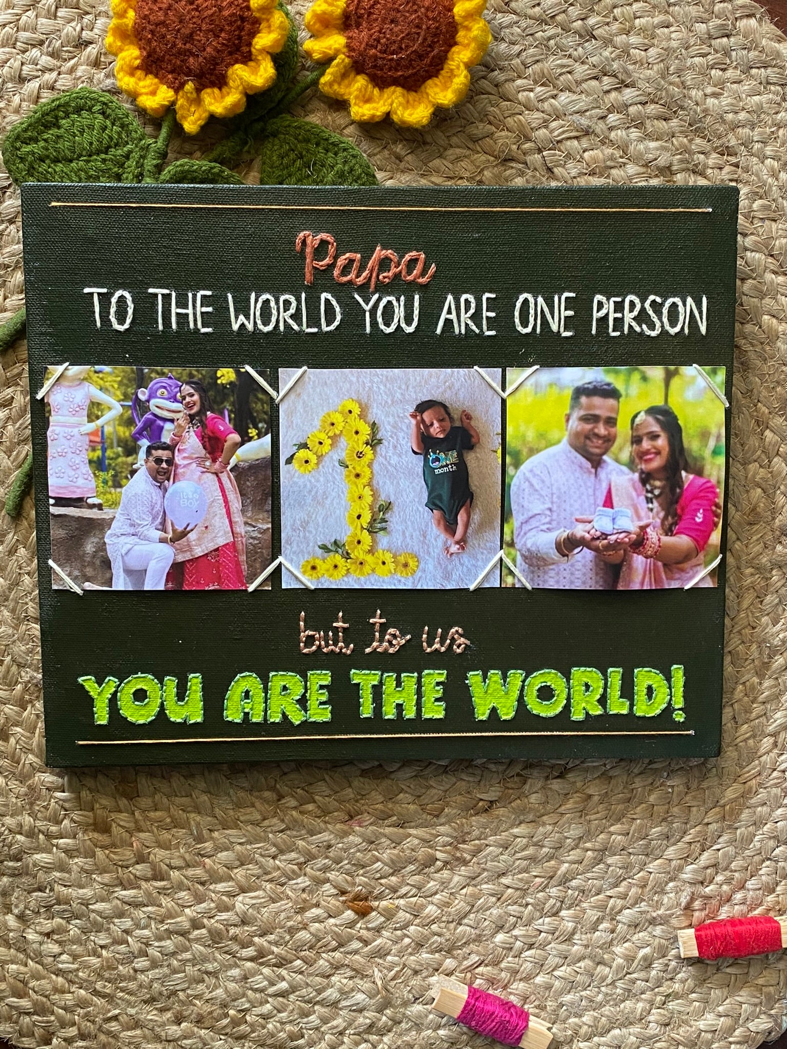 Daddy - You're the world - Canvas Photo Frame