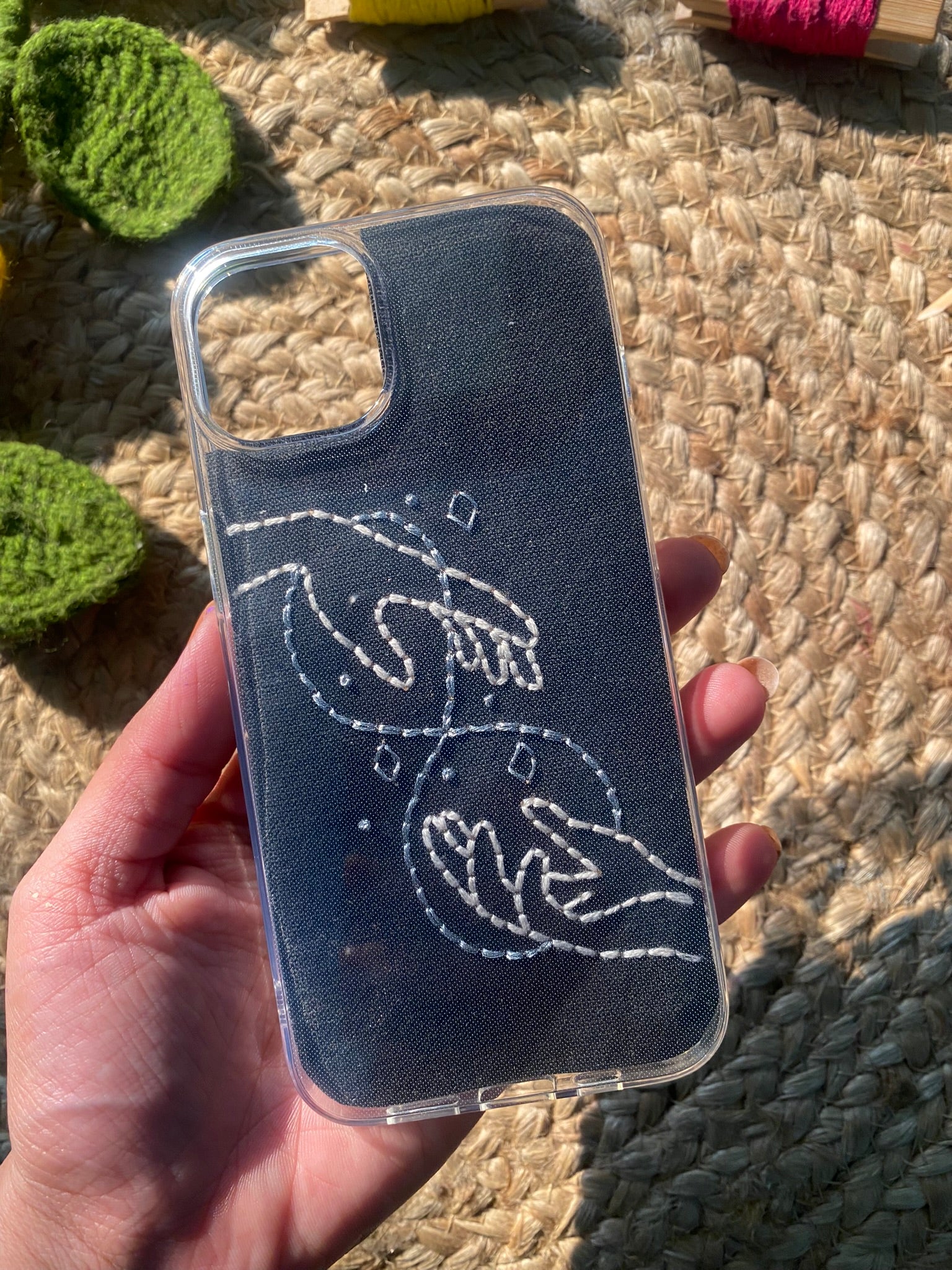 Infinite Hands - Embroidered Mobile Cover