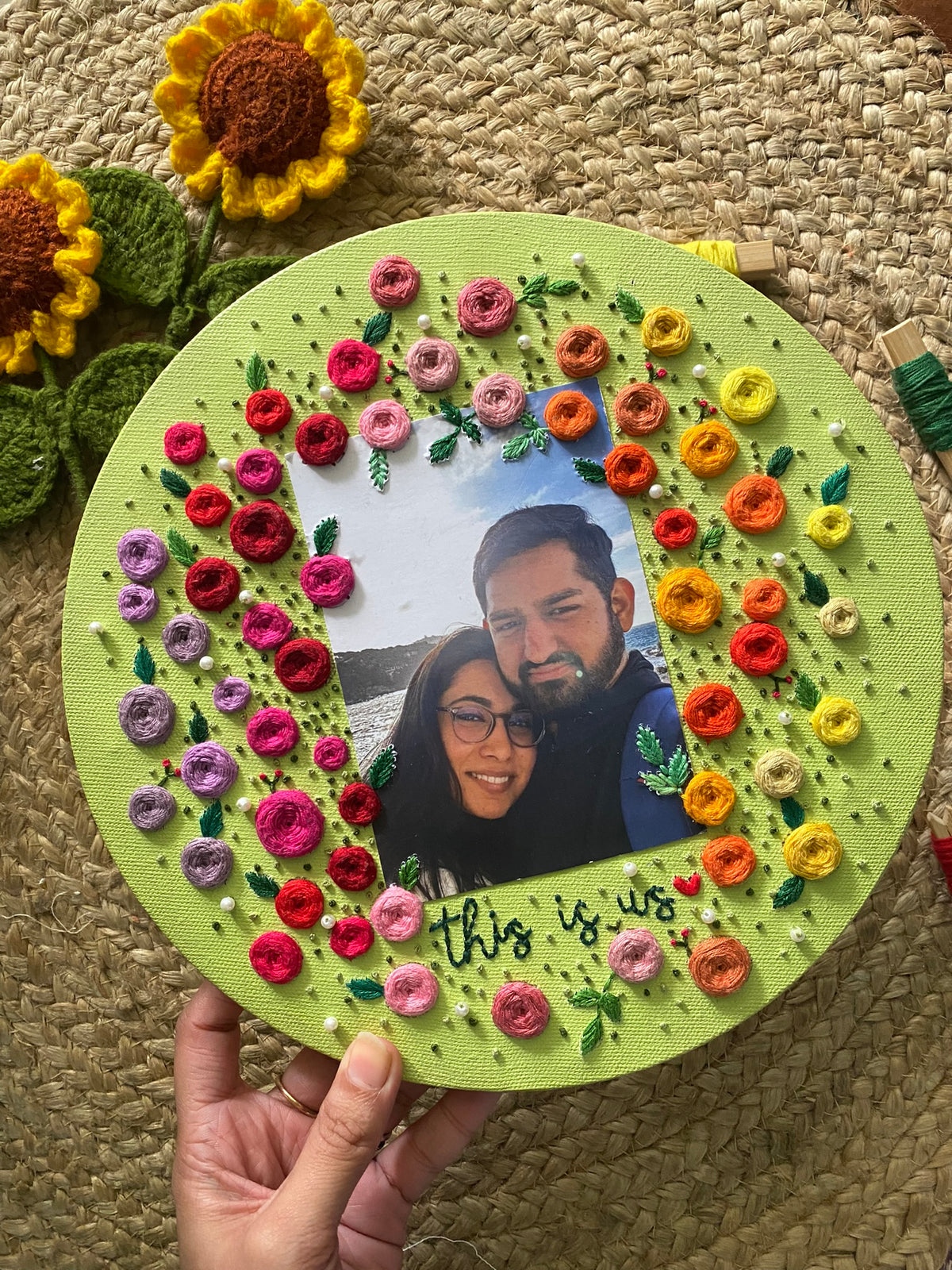 Rainbow Florals- Canvas Photo Frame