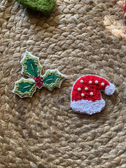 Christmas Embroidered Brooches