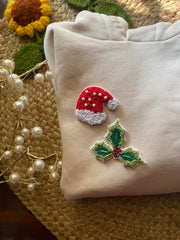 Christmas Embroidered Brooches