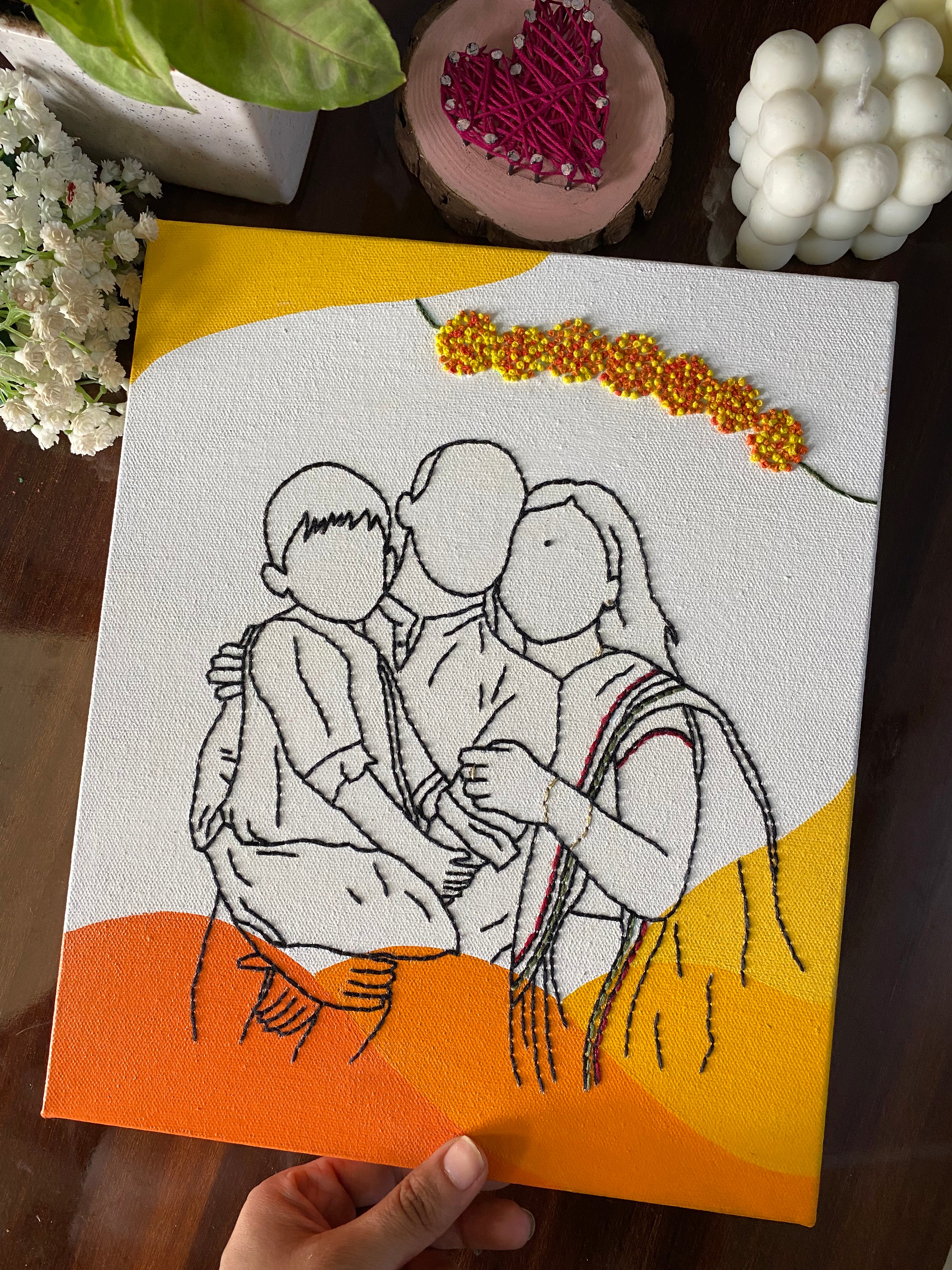 Personalized Family Portraits - Customised Background