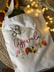 Spring - Embroidered Tote Bag