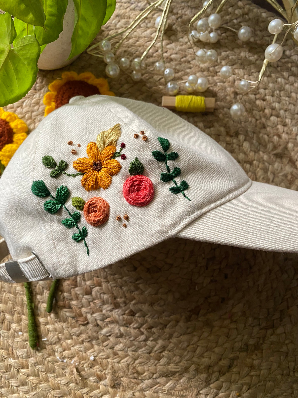 Autumn Florals - Embroidered Cap