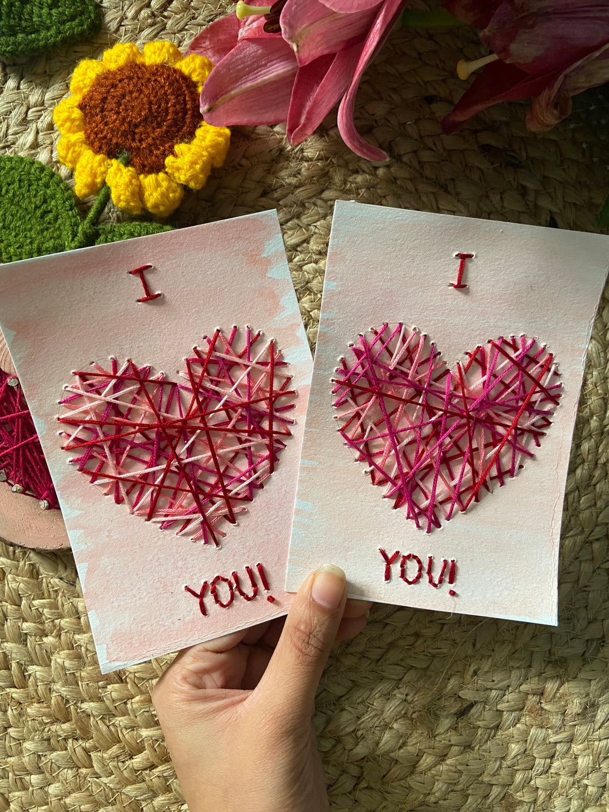 I Love You - Embroidered Card