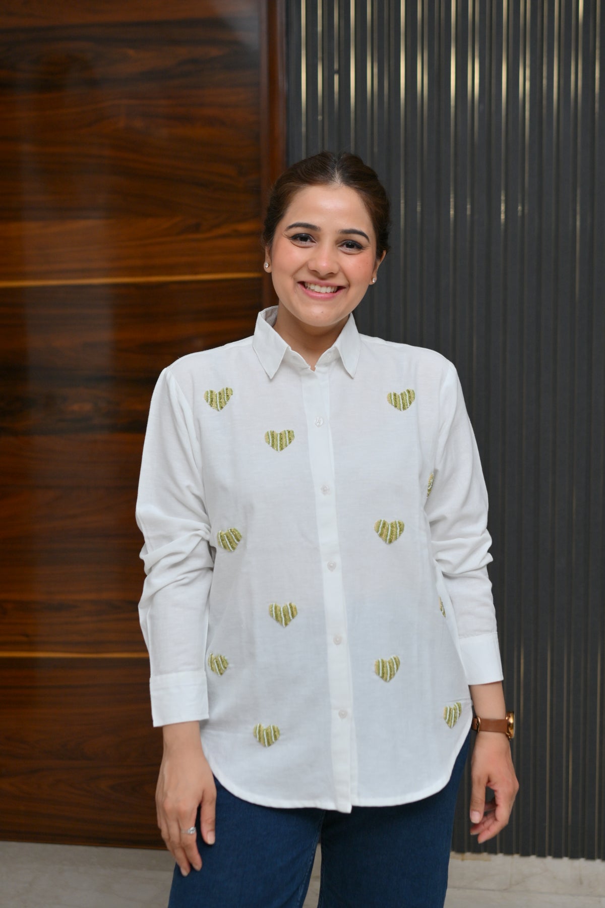 Little Love - Cotton Linen Embroidered Shirt