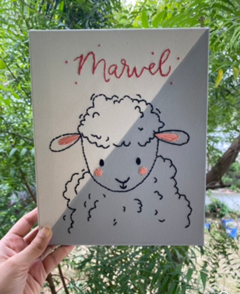 Ba Ba Black Sheep - Kid's Name Canvas