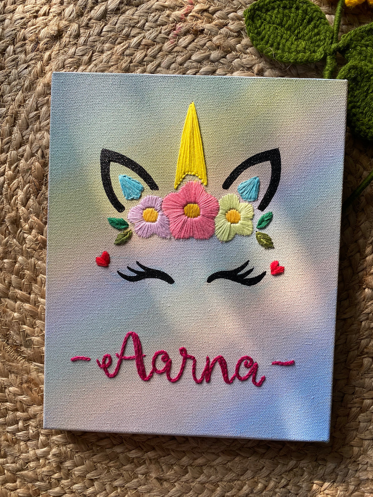 Unicorn Name Canvas