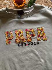 Personalised Floral Papa - Tshirt